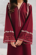 Elegant Maroon Embroidered Bell Sleeve Kurta